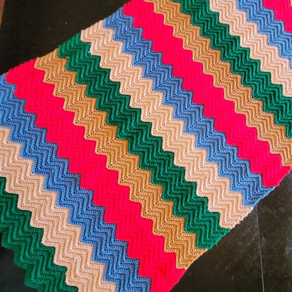 Crocheted Afghan Lap Blanket - Picture 6 of 7